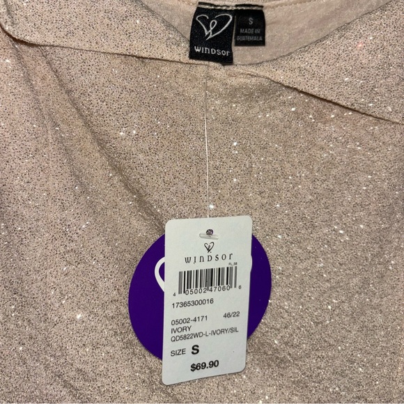 Ivory Formal Glitter Long Dress - Picture 5 of 5